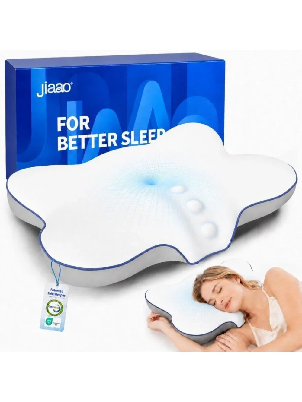 Cooling Cervical Pillow for Neck Pain Relief | Ideal for Side Sleepers